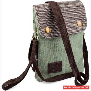 Canvas Mini Crossbody Phone Bag with Adjustable Strap for Women